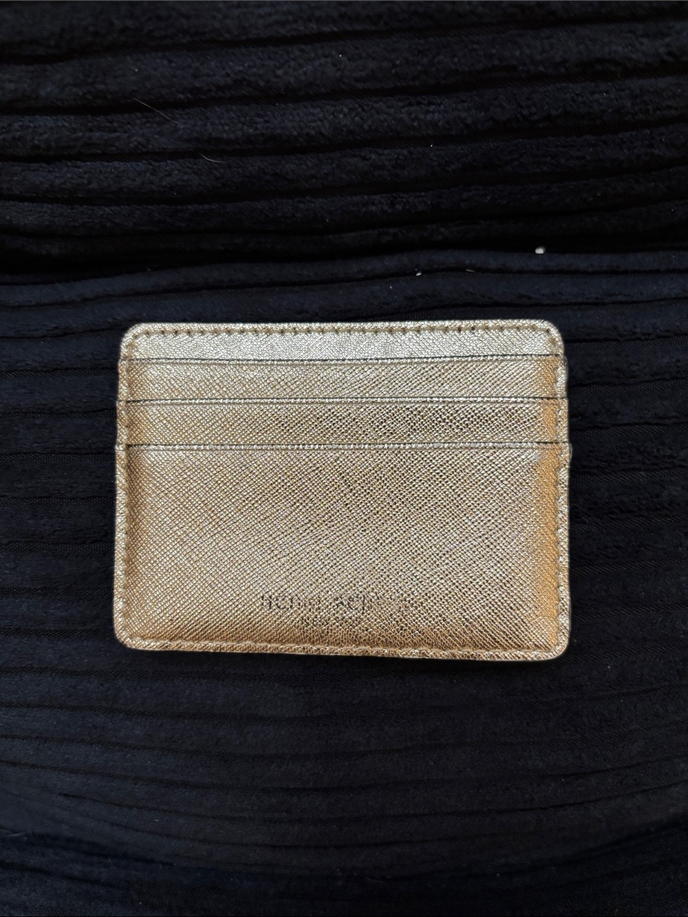 henri bendel Metallic Gold Card & Key Holder